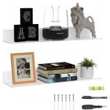 $48 Sezanrpt 24 Inches Clear Floating Shelves $48 Sezanrpt 24 Inches Clear Floating Shelves