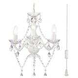 NEW-$80 Plug in Chandelier White Chandelier NEW-$80 Plug in Chandelier White Chandelier