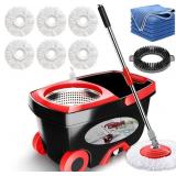 NEW $80 61' Spin Mop Bucket Floor Cleaning NEW $80 61' Spin Mop Bucket Floor Cleaning