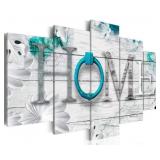 NEW-$62 Extra Huge Dreamy Home 5 Panels Turquoise NEW-$62 Extra Huge Dreamy Home 5 Panels Turquoise