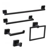 NEW-$80 5 Pieces Black Bathroom Hardware Set NEW-$80 5 Pieces Black Bathroom Hardware Set