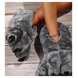 NEW-(M)Women And Men Cute House Slippers, Gray NEW-(M)Women And Men Cute House Slippers, Gray