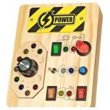 $37 wooden Busy Board Toys with LED Light Switch $37 wooden Busy Board Toys with LED Light Switch