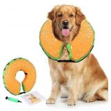NEW $31 Large Inflatable Dog Cone Collar Burger NEW $31 Large Inflatable Dog Cone Collar Burger