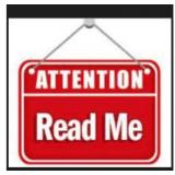 IMPORTANT! ** MUST READ ** IMPORTANT! ** MUST READ **