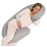 NEW-$00 Snoogle Chic Jersey Total Body Pillow.Gray NEW-$00 Snoogle Chic Jersey Total Body Pillow.Gray