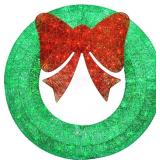 NEW-$50 48in Outdoor Christmas Wreath Decoration NEW-$50 48in Outdoor Christmas Wreath Decoration
