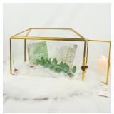 NEW-$132 12.6 x 5.9 x 9.0inch Gold Wedding Glass NEW-$132 12.6 x 5.9 x 9.0inch Gold Wedding Glass