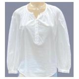 NEW Cotton Women's White Long-sleeve Blouse(XXL) NEW Cotton Women's White Long-sleeve Blouse(XXL)