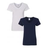 NEW-$39 Womens Heavy Cotton V-Neck T-Shirt, 2-Pack NEW-$39 Womens Heavy Cotton V-Neck T-Shirt, 2-Pack