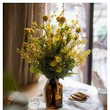NEW-TOPZEA Set of 8 Amber Glass Vase NEW-TOPZEA Set of 8 Amber Glass Vase