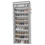 NEW-Tall Shoe Rack 9-Tier Shoe Shelf Hode