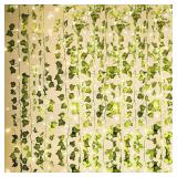 NEW 12PK 84FT Ivy Garland w/LED String Lights