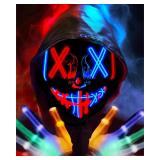 NEW LED Light Up Halloween Mask w/LED Gloves