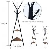 $65 Coat Tree With 2 Tier Shelves