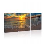 NEW $80 (16x24") 3-Panel Tropical Wall Art