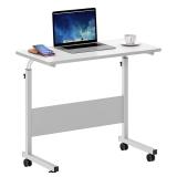 NEW-$59 Adjustable Mobile Bed Table Portable