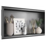 New 14"x24" Shower Niche Black