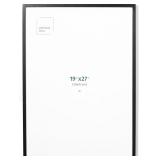 New $60 19x27 Black Solid Oak Wood Picture Frame