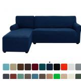 $70 2PC Left Chaise 2-Seater Sofa Slipcover