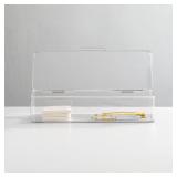 NEW-$147 Long Plastic Home Office Storage, 8 Pcs