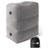 NEW $34 Inflatable Travel Foot Rest Pillow