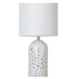 New $60 17.5 in. White Ceramic Table Lamp 1 Pair