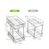 $40 (26.5x7.8") 2-Pcs Clear Pull Out Organizers