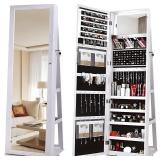 New $150  Floor Standing Wooden Jewelry and Mirror