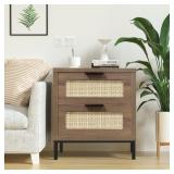 NEW $130 Modern Nightstand with 2 Drawers