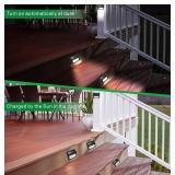 NEW-$38 Solar Fence Lights Outdoor, 2 Pcs