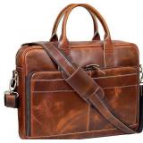 New $150 18 Inch Leather Laptop Messenger Bag