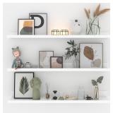 NEW-$54 36 Inch White Floating Shelves