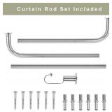 New $43 Wrap Around Window Curtain Rod 84-120"