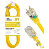 NEW $35 3FT Outdoor Extension Cord