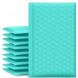 NEW-Bubble Mailers 4x8 Inch Teal 50 Pack Poly
