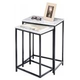 NEW-$84 Modern Nesting Side/End Table,2Pcs