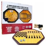 $120 Tournament Size Wooden 4 in 1 Crokinole