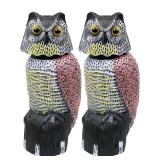 NEW $45 Owl Decoy to Scare Birds 2PK