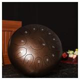 $162 Steel Tongue Drum 12" Brown