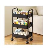 $34 Veefos 3-Tier Rolling Cart with Wheels