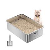 $60 (24x16") Stainless Steel Cat Litter Box