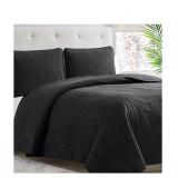 $47 Mellanni Bedspread Coverlet Set Black