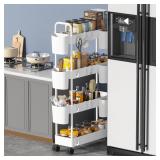 $36 4-Tier Rolling Utility Cart White