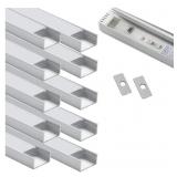 $46 3.3ft LED Aluminum Channel Wide 10PK