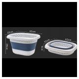 $35 laundry basket 25L White-Blue