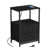 $60 YBING Nightstand with Charging Station