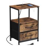 $60 Nightstand with Charging Station End Table