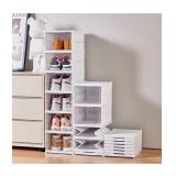 $70 GUDEMAY Drop Front Shoe Storage Box