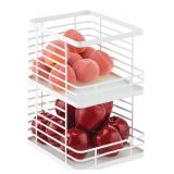 NEW $110 Metal Wire Food Organizer Storage Bin 4PK